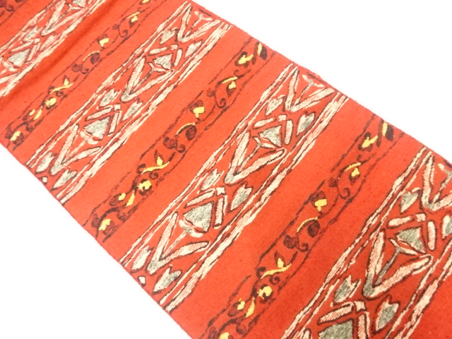 JAPANESE NAGOYA OBI / WOVEN ABSTRACT & STRIPE